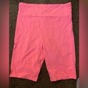 Hot pink biker shorts